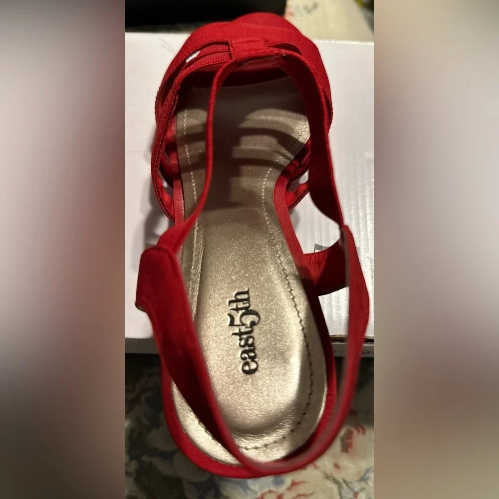 East 5th Red Wedges Size: 8.5